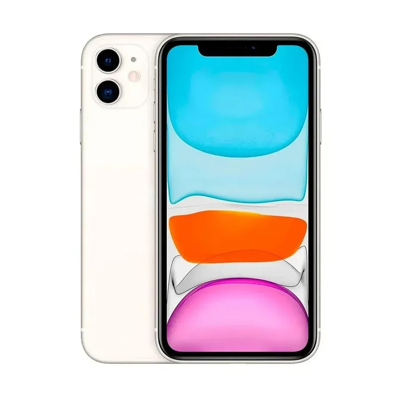 Usado: Apple Iphone 11 128GB Branco Desbloqueado Ios - Voke