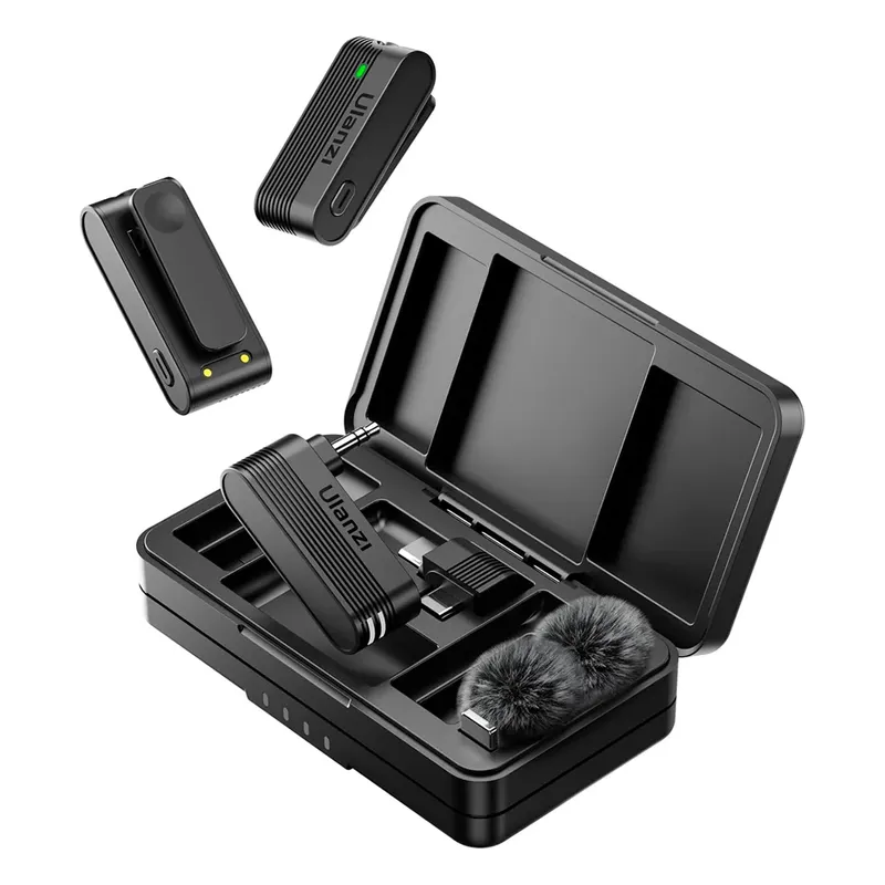 Microfone Sem Fio Ulanzi A100 Usb C Lapela Android Preto