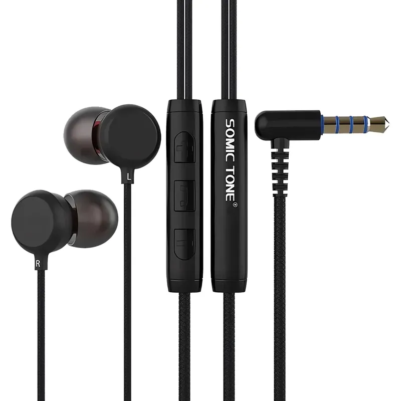 Fone De Ouvido Super Bass Somic Tone Usb C Graves Profundos Reforçado Cor Preto