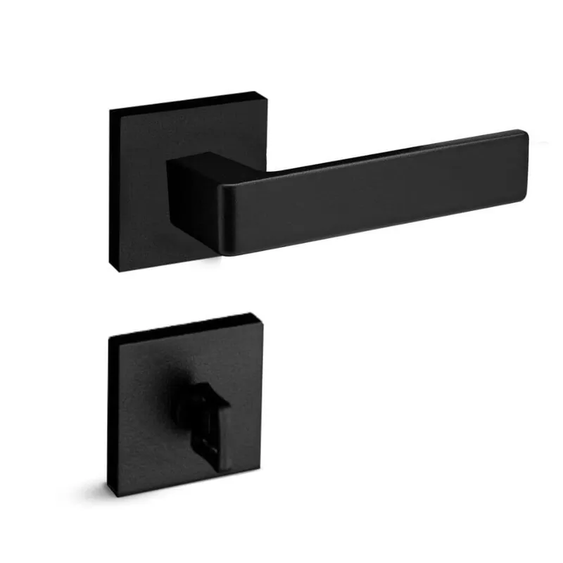 Fechadura Modena Banheiro 529-55pb Rq2 Ept Preto Textura 55mm Pado
