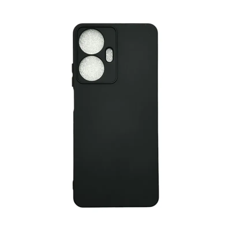 Capa Realme C55 Silicone Aveludada Protege Câmera Colorida Capinha Anti Impacto Realme C55:preto