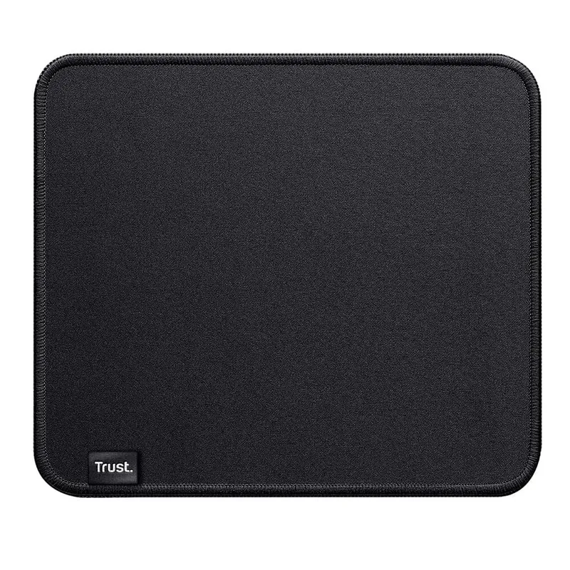 Mousepad Trust Boye Médio (250x210mm), Bordas Costuradas, Antiderrapante, Preto - 24743