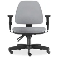 Cadeira De Escritório Giratória, Executiva Ergonômica, Sky L02, Linho Cinza - Lyam Decor