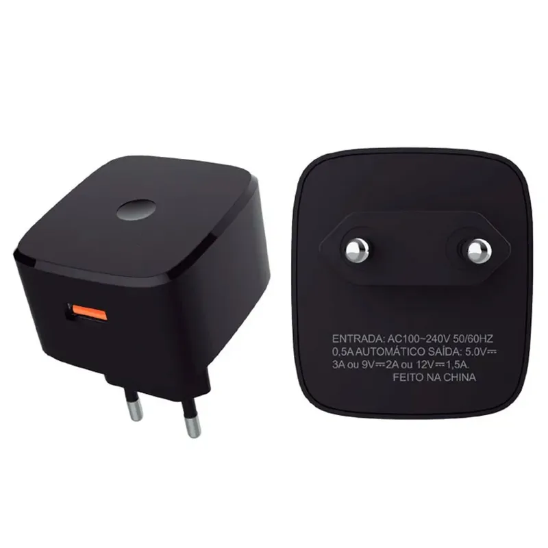 Carregador Turbo Power 4.0 Quick Charge, 30w, USB Tipo C - Lehmox
