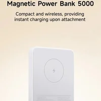 Carregador Portátil Xiaomi Power Bank Magnético Wireless Sem Fios 7.5w 5000mah Wpb0507 Bateria Externa 20w Pd Com Magsafe