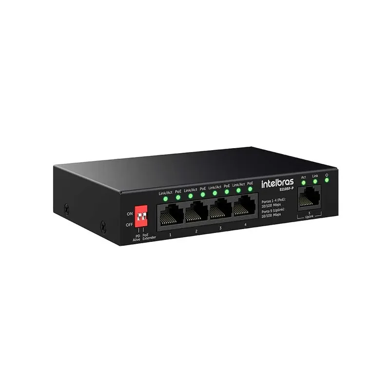 Switch Intelbras S1105f-p, 5p Gigabit Ethernet - 4760118
