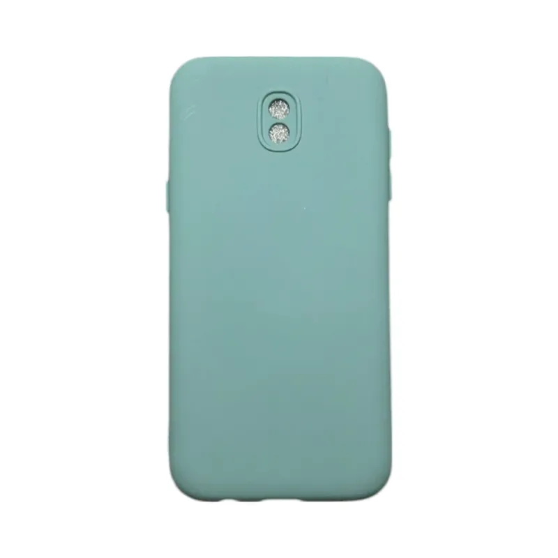 Capa Samsung J5 Pro Silicone Aveludada Protege Câmera Colorida Capinha Anti Impacto J5 Pro:cinza Claro
