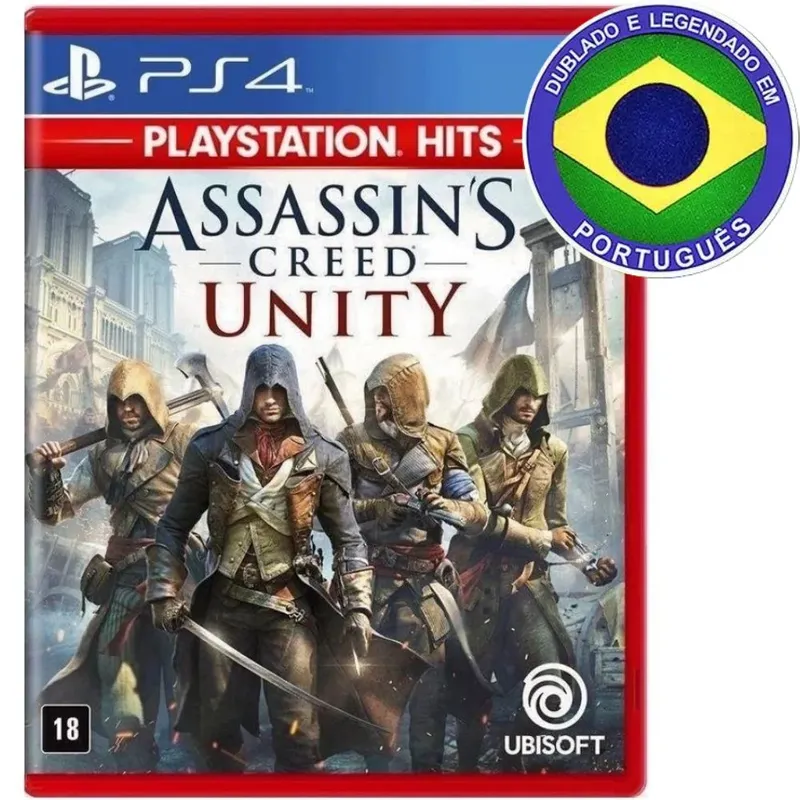 Assassins Creed Unity Ps4 Mídia Física Dublado Em Português