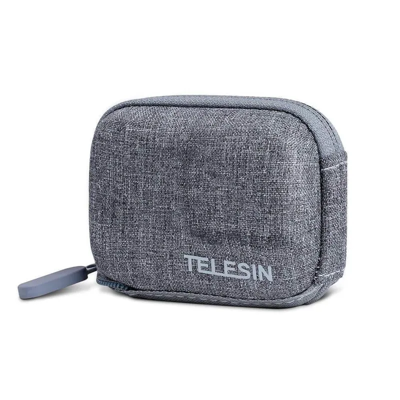 Mini Case Telesin para Câmera GoPro, Compatível Hero 11 / 10 / 9, com estrutura rígida - Cinza