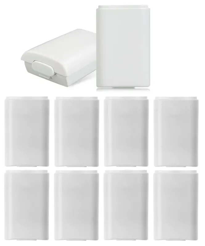 10 Suporte De Pilhas Controle XBOX 360 Tampa De Bateria Branca