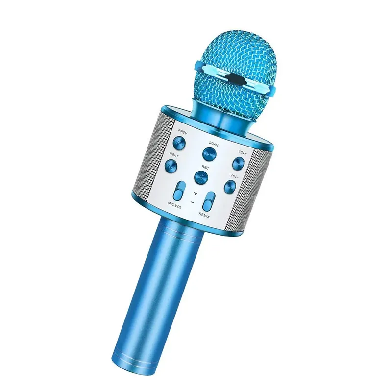 Microfone De Karaokê Bluetooth Sem Fio, Microfone Recarregável Para Crianças, Máquina De Karaokê, Alto-falante De Karaok