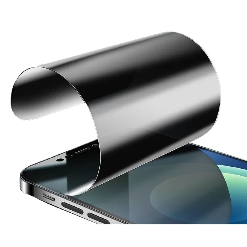 Película Cerâmica Privacidade Fosca Compatível Com Iphone 11 12 13 14 15 16 17 Pro Max Plus Flexível Cor:preto;tamanho:i