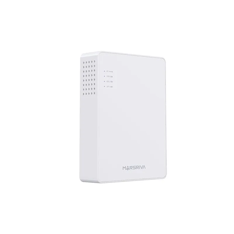 Mini Nobreak Marsriva KP3, 18W, 3 saídas DC, USB, 10.000mAh, Branco