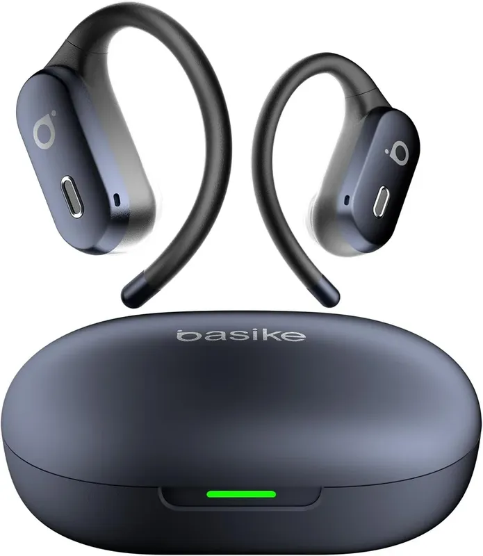 Basike Fone De Ouvido Bluetooth Esportivo 5.4, Ows/tws Som Estéreo Hi-fi, Anc E Modo Transparência, Suporta Chamadas De Voz, Resistente A Suor E Respi