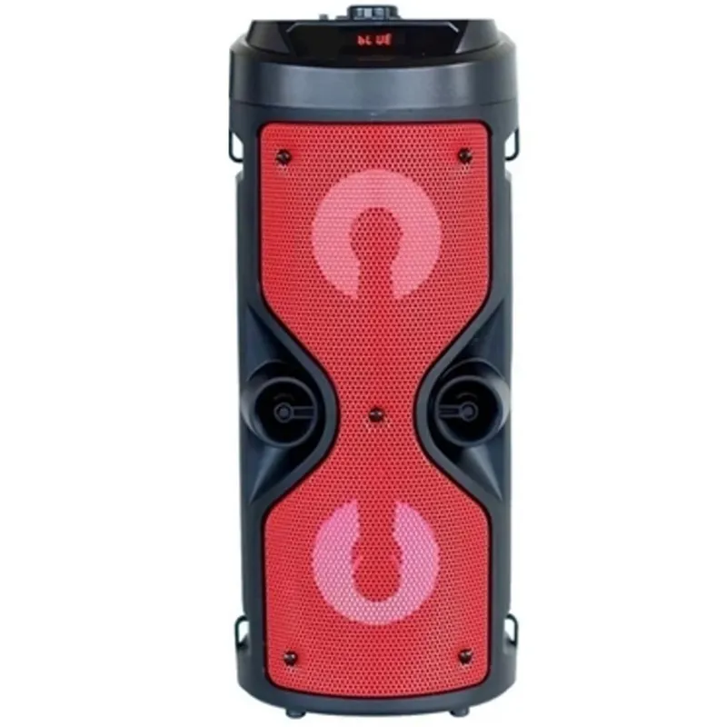 Caixa De Som Bluetooth Potente Portátil Caixa Grande Karaoke Entrada Para Microfone LED Usb Caixinha De Som Potente
