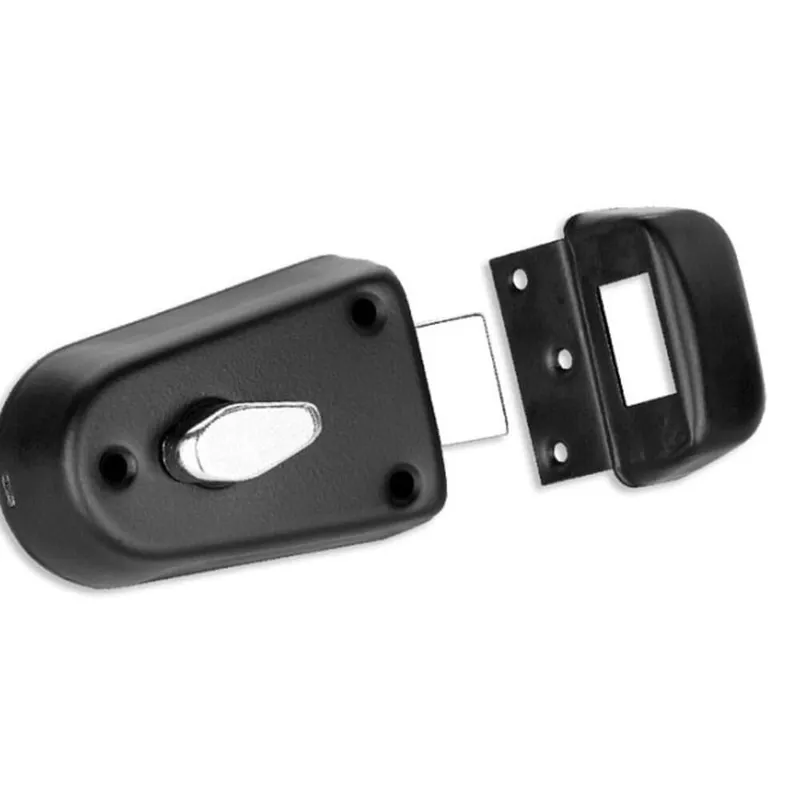 Fechadura De Sobrepor Com Lingueta 355 Frp Preta 1133 Haga