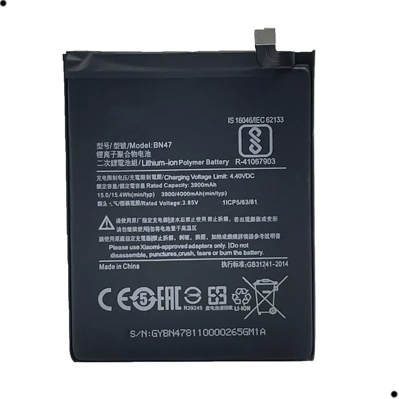 Bateria Bn47 Compativel Com Xiaomi Mi A2 Lite / Redmi 6 Pro