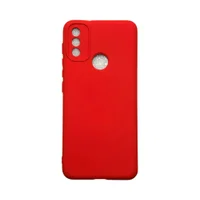 Capa Moto E20 Silicone Aveludada Protege Câmera Colorida Capinha Anti Impacto Moto E20:vermelho