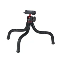 Tripé Ulanzi MT-11, Flexível, Para Celular, E Câmeras DSLR, 1/4 pol., Preto com Vermelho