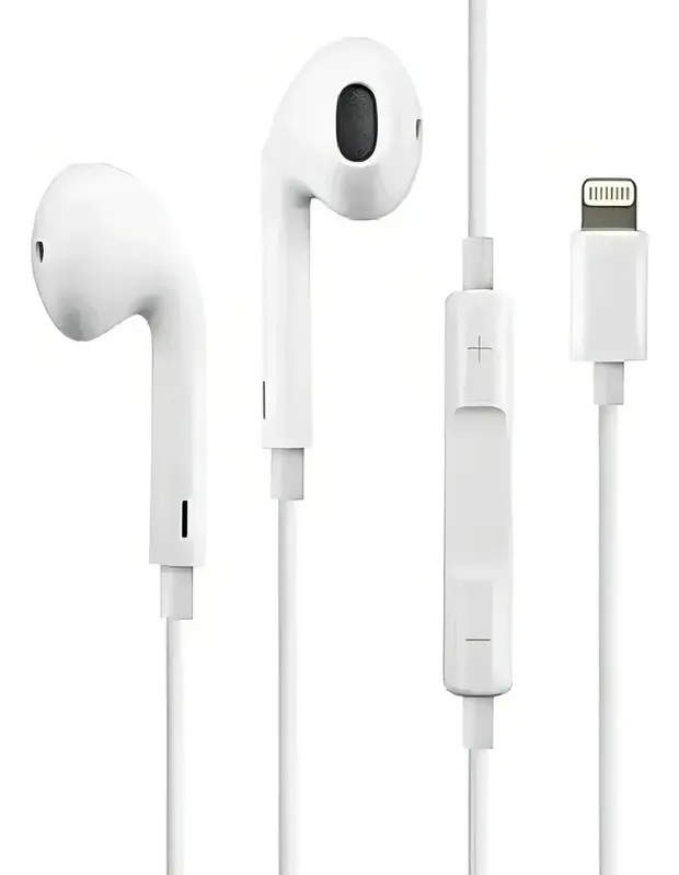 Fone Ouvido Com Fio Compatível Iphone Cor Branco