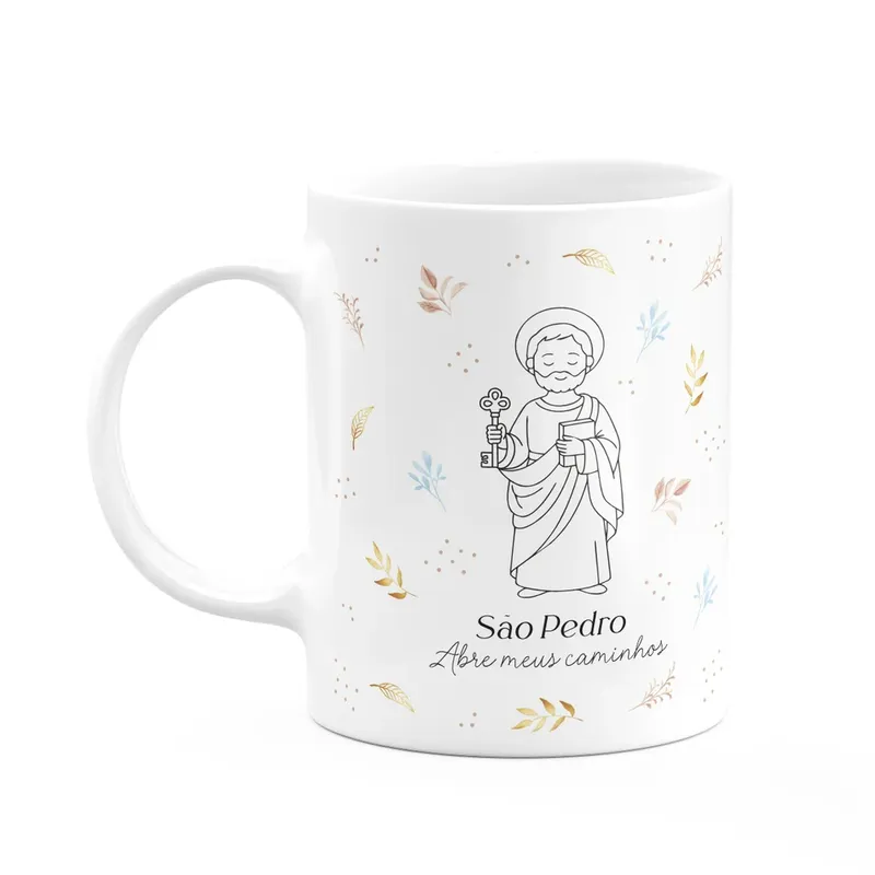 Caneca Religiosa Santinhos - São Pedro - 325ml
