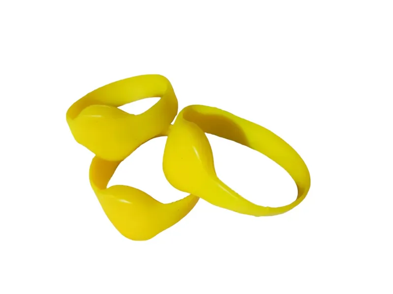 Pulseira Rfid 125 Khz Silicone P Amarelo - 10 Unidades