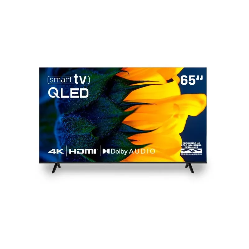Smart Tv Hq QLED 65 " 4k Dolby Audio Wi-fi Bluetooth 3 HDMI 2 Usb Rj45 Netflix Hq-qLED65sm