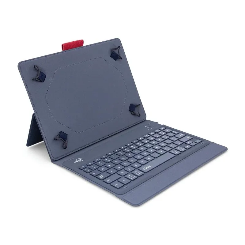 Capa Ipad E Tablet Com Teclado, Universal Telas Entre 9 E 11 ", Azul, Iplace