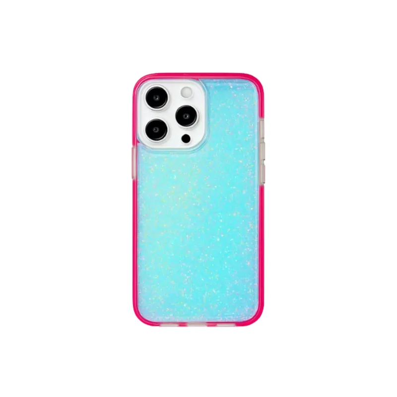 Capa Brilho Hologáfica Furta Cor Rosa Pink - Iphone 12 Pro Max