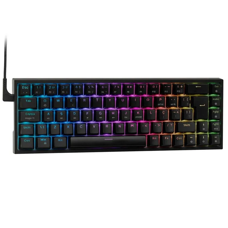 Teclado Mecânico Gamer Husky Blizzard, 60%, RGB, Switch Gateron Brown, ABNT2, Preto - HTG001PTMA
