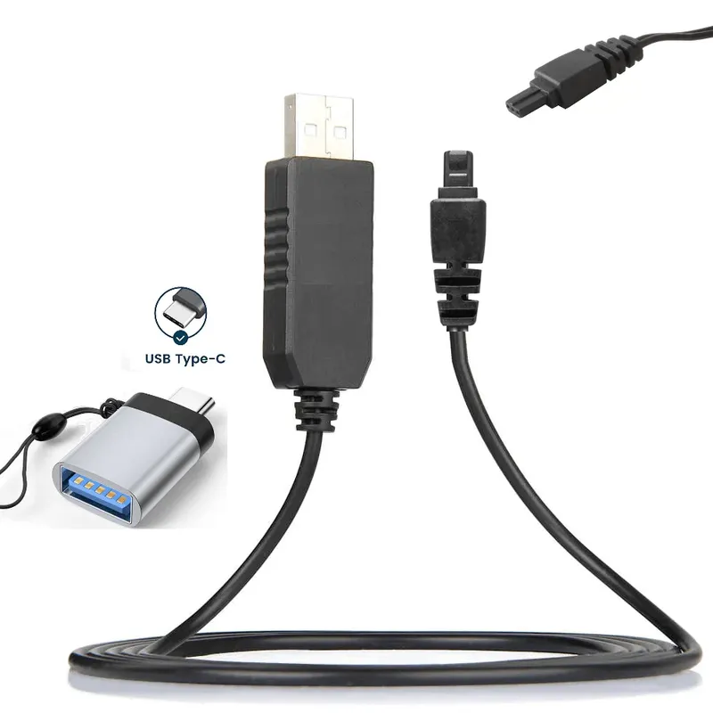 Cabo De Alimentação Ca-560 Usb 3.0 Com Adaptador Usb-c Para Canon Powershot E Filmadoras.