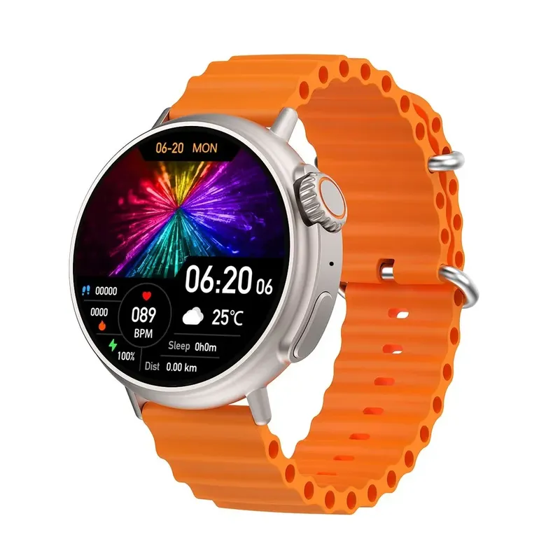 Smartwatch Relógio Redondo Hw3 Ultra Max Com 6 Pulseiras