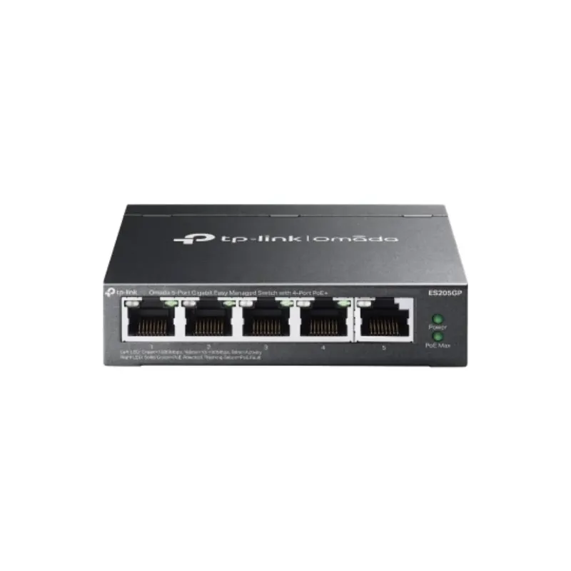 Switch Gerenciável Tp-link 5 Portas Gigabit C/4 Portas Poe+ - Es205gp