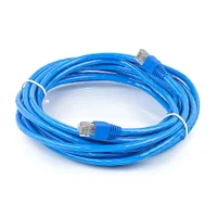 Cabo De Rede Patch Cord Cat5e Montado Azul - 3 Metros