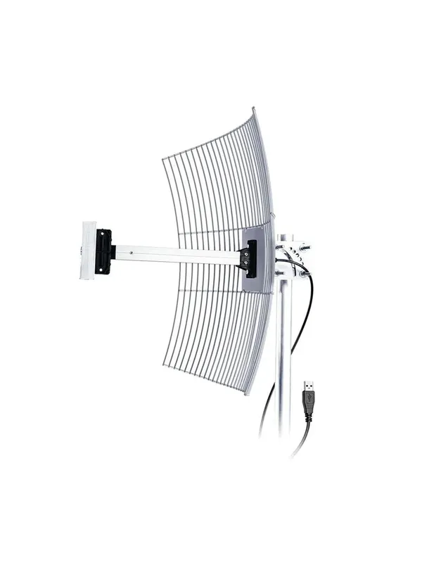 Antena Usb Parabola Grade Aquario Usb-2010 2.4 Ghz 20 Dbi