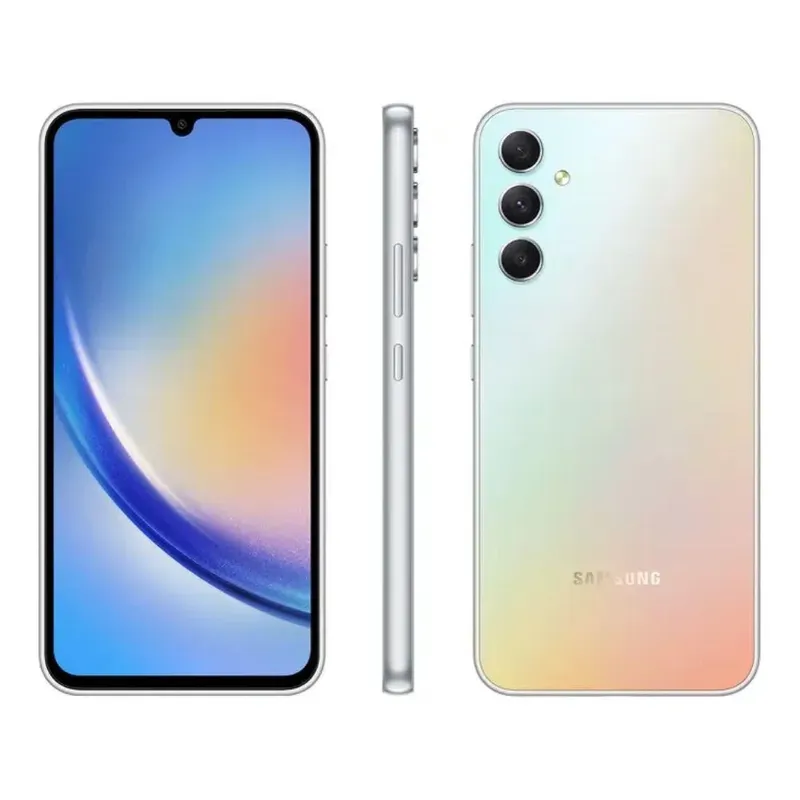 Usado: Samsung Galaxy A34 5g, 128GB, Prata - Muito Bom