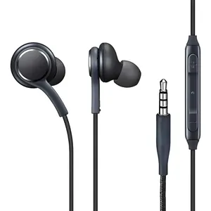 Fone De Ouvido Com Fio Compatível Com Samsung Galaxy S6 S7 S8 S9 S10 Cor Preto