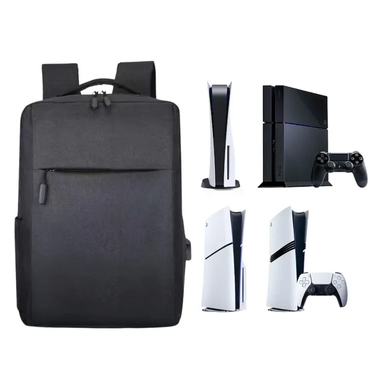 Bolsa Mochila Transporte Para Playstation 5 Digital Ultra E Ps4 Case Bag Cinza