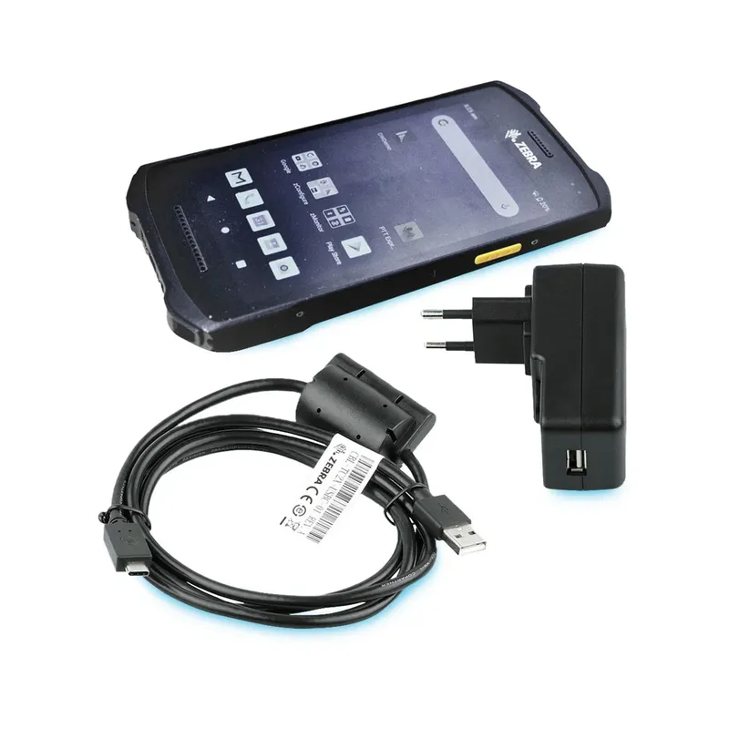 Kit Coletor De Dados Zebra Tc21 + Cabo USB + Fonte Alimentação