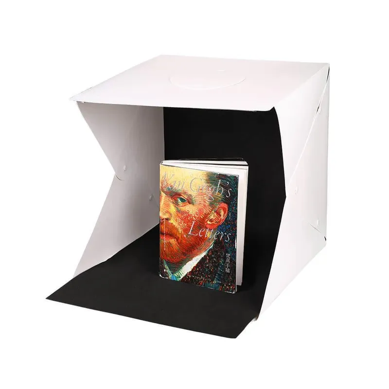 Mini Estúdio Fotográfico Portátil, 40cm, Com Luzes De LED