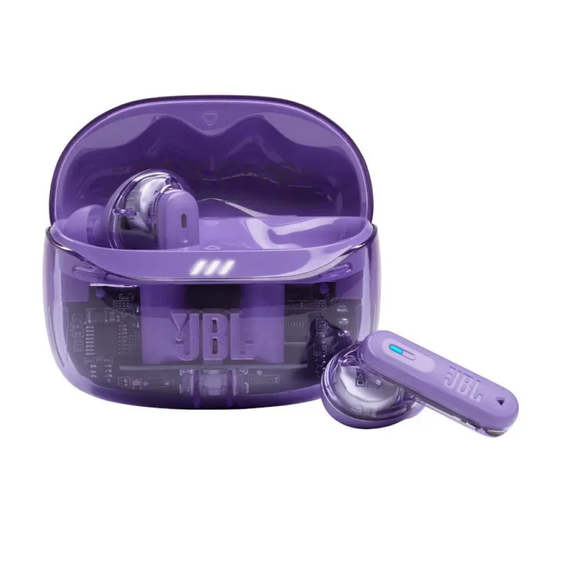 Fone De Ouvido Bluetooth Jbl Tune Beam 2 Com Transparência Roxo