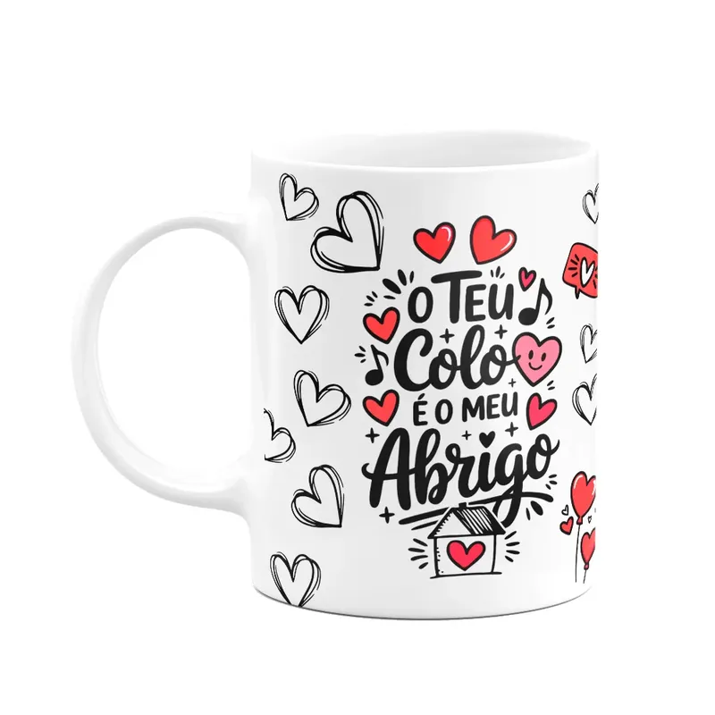 Caneca Namorados - O Teu Colo É O Meu Abrigo - M3