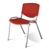 Cadeira Design Office Móveis Empilhável, Linha Polipropileno Atenas - Vermelho