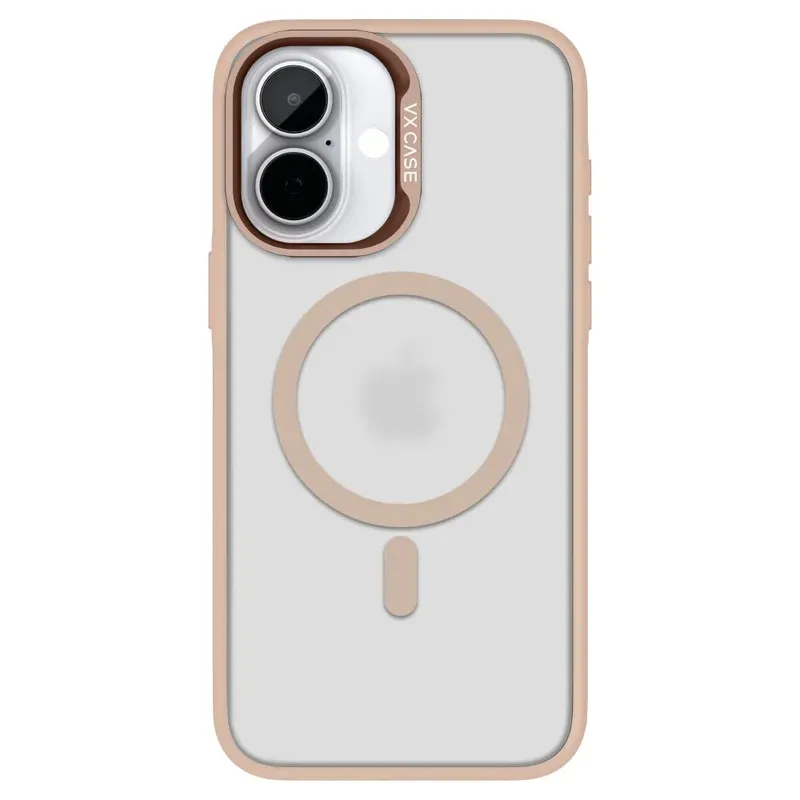 Capa Magsafe Para Iphone 16 Rosé Gold Com Fundo Fosco - Titanium - Rosa