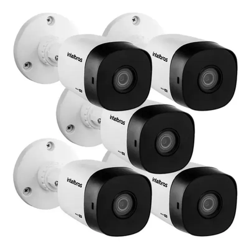 Kit 5 Câmeras Externas Intelbras, Vhd 1120B 720p HD, Infravermelho