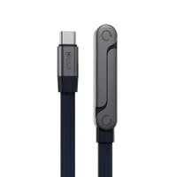 Cabo Usb Tipo C 90º Turbo Ultra Rápido 240w 1,5m C/suporte