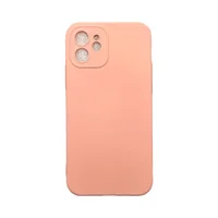 Capa Iphone 12 Silicone Aveludada Protege Câmera Colorida Capinha Anti Impacto Iphone 12:rosa Bebê