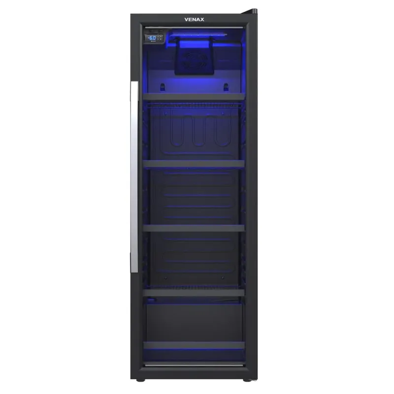 Cervejeira Venax 209l Blue Light Preto Porta Invertida 220v