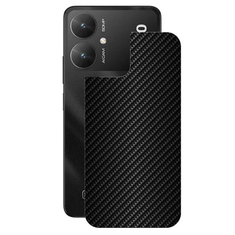 Película Gshield, Para Xiaomi Poco M6 5G, Traseira De Fibra De Carbono, Preta