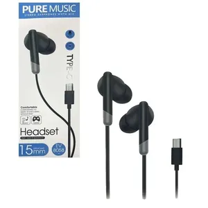 Fone De Ouvido Usb Tipo C Branco Com Microfone Ev-8031